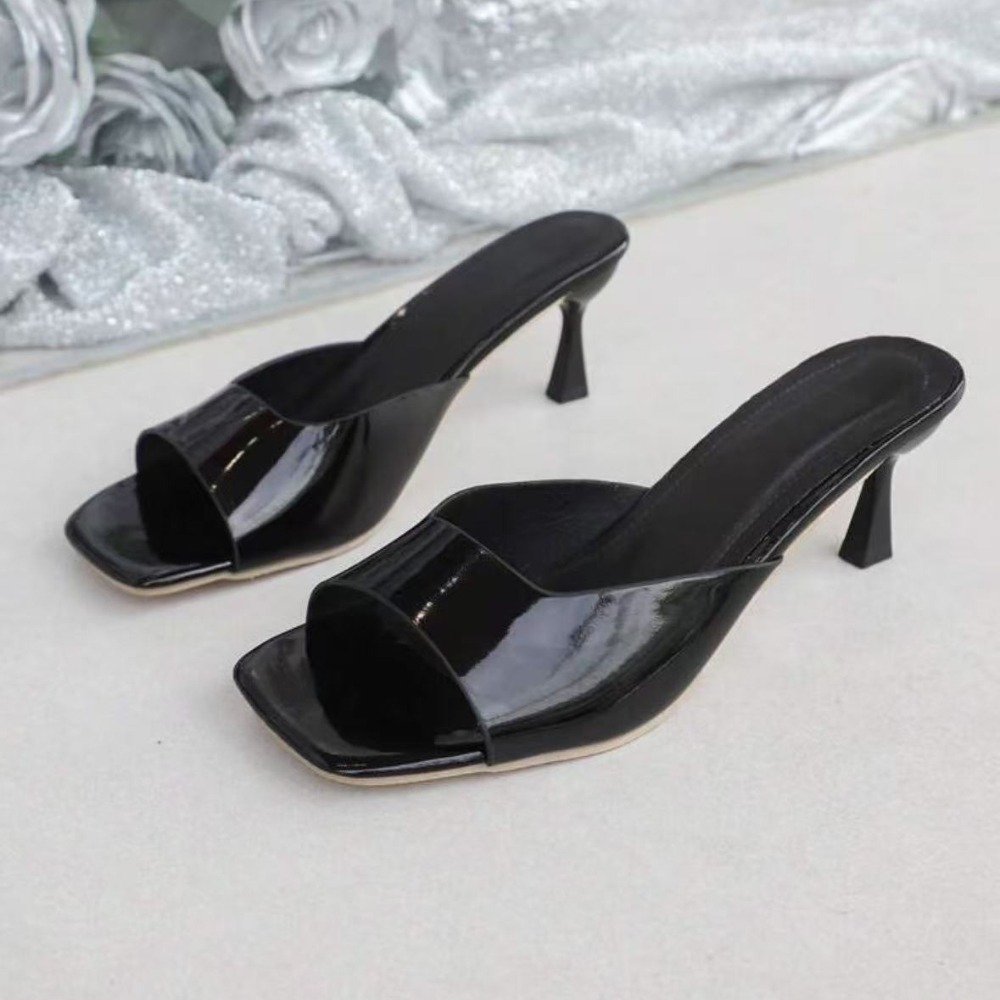 Metallic Heel Sandal - Fashion Fish Mouth Slippers Summer Comfort