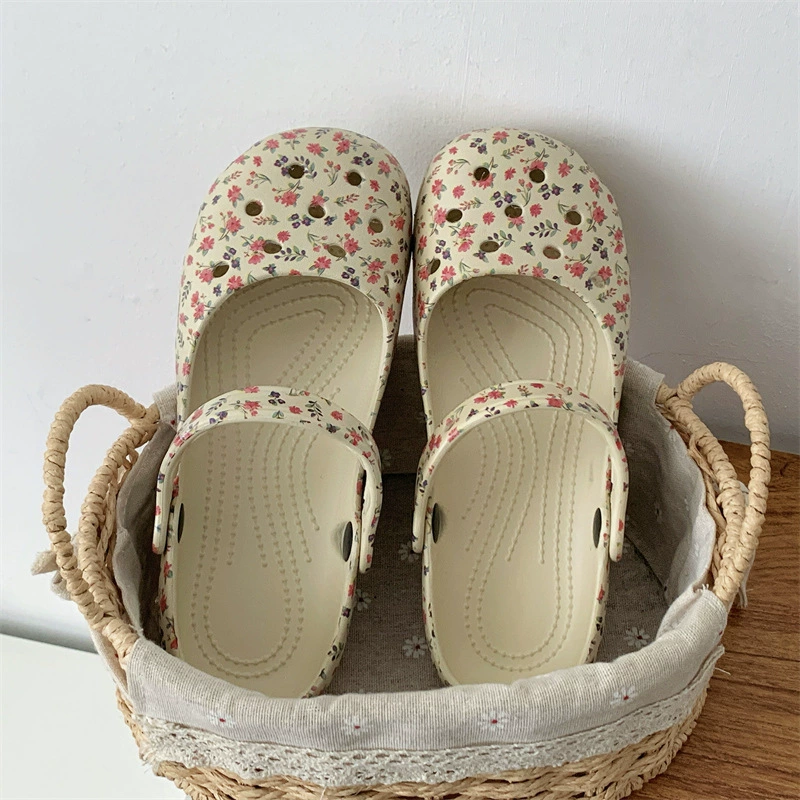 Women'S Shoes Clogs - New Summer Floral Girls Ballet Sandals