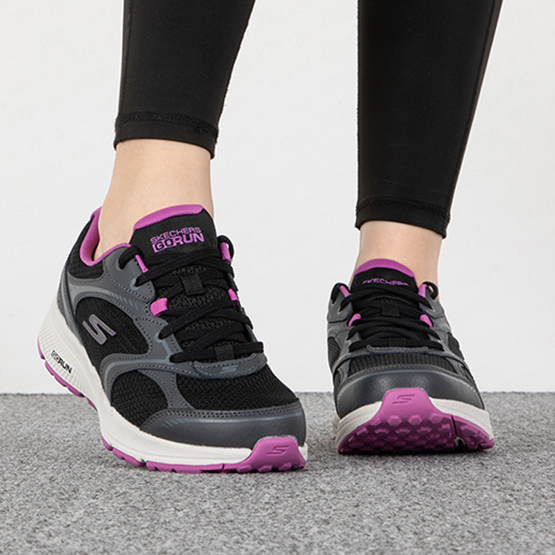 Women Skechers 128280-BKPR Bla - Women Shoes Skechers reseña y precio