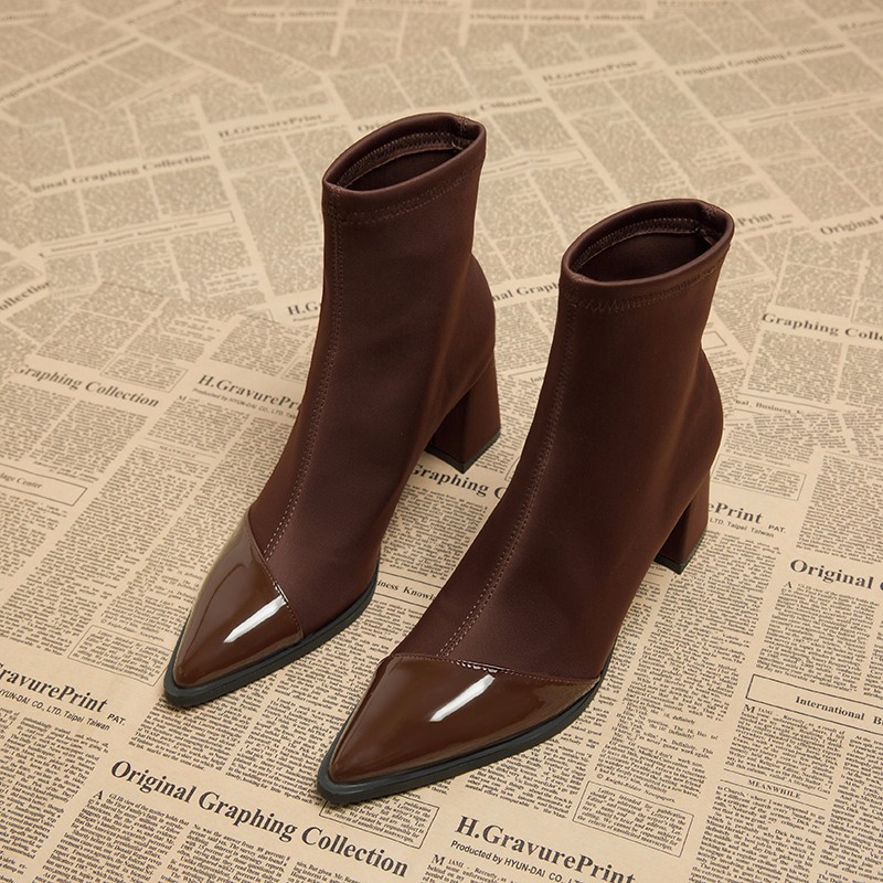 Brown Women Ankle High Heels   - Women Shoes Nb reseña y precio