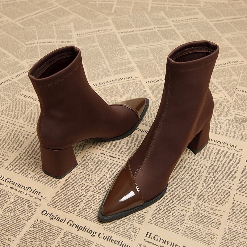 Brown Women Ankle High Heels   - Women Shoes Nb reseña y precio