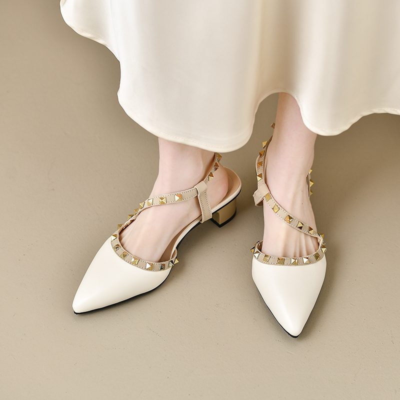 Women Shiny Back Buckle Strap  - Metallic Heel Sandal reseña y precio