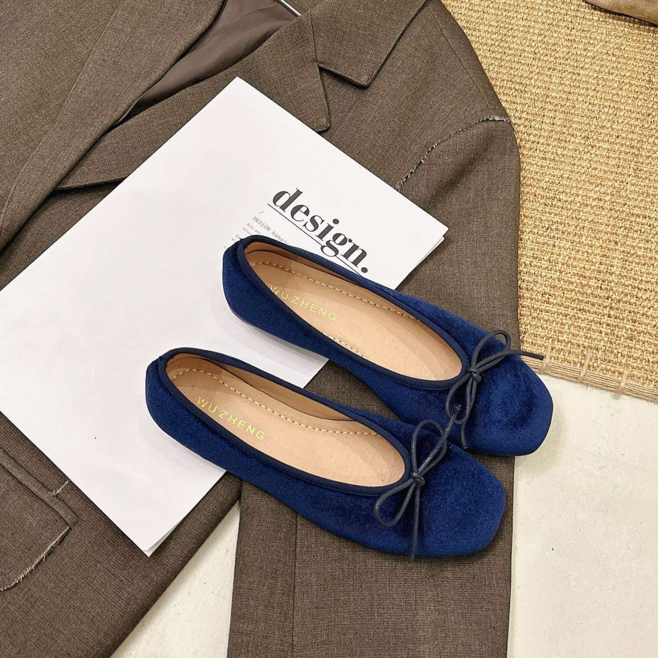 French-style high-end velvet b - Women'S Shoes Round Toe reseña y precio