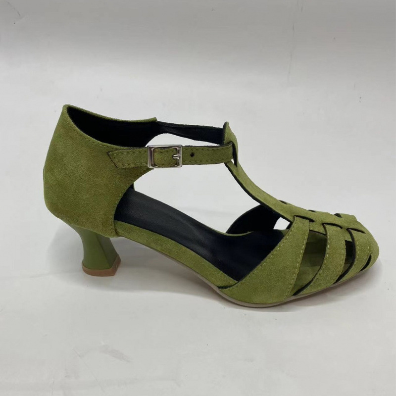 Women's Green Suede Kitten Hee - Women'S Shoes Kitten Heels reseña y precio