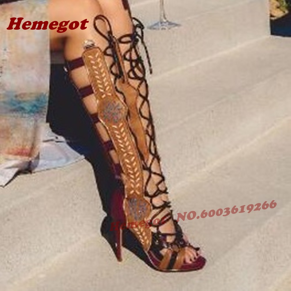Bohemian Embroidered Gladiator - Knee High Boots Women reseña y precio