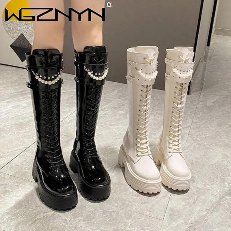 Winter Leather Warm Plush Boot - Knee High Boots Women reseña y precio