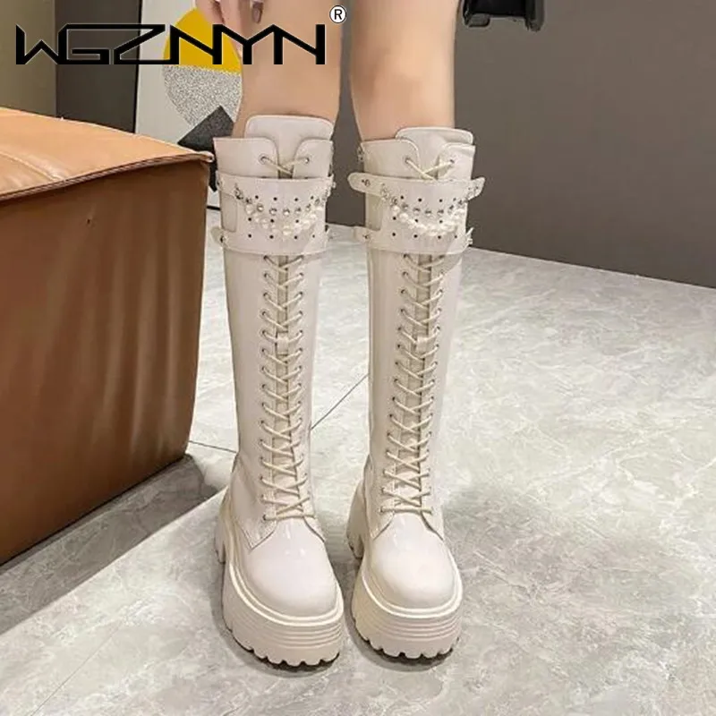 Winter Leather Warm Plush Boot - Knee High Boots Women reseña y precio