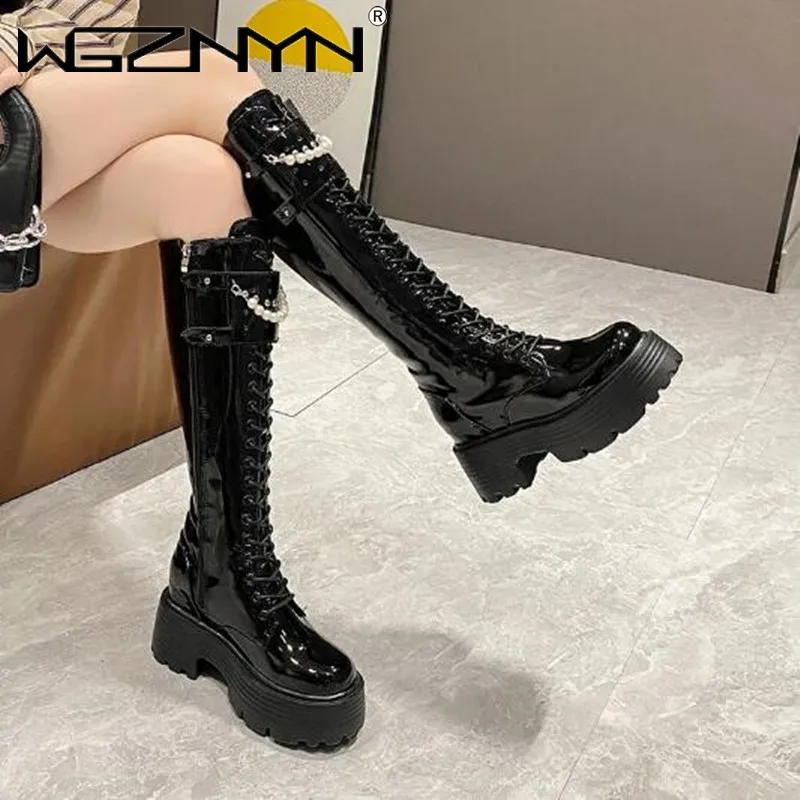 Winter Leather Warm Plush Boot - Knee High Boots Women reseña y precio