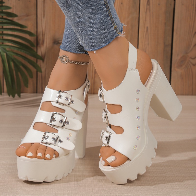 Super High Heel Sandals Summer - Metallic Heel Sandal reseña y precio