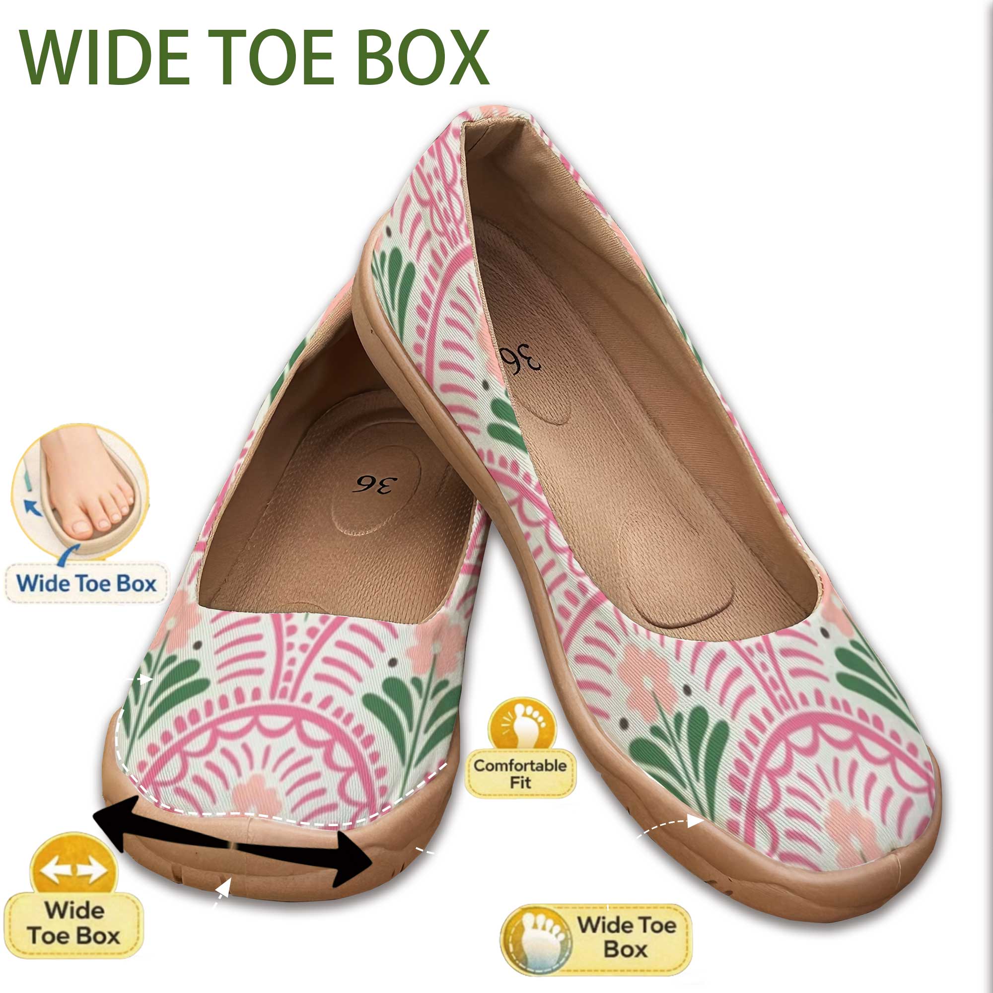 Bohemian Style Wide-Fit Women' - Women'S Shoes For Wide Feet reseña y precio