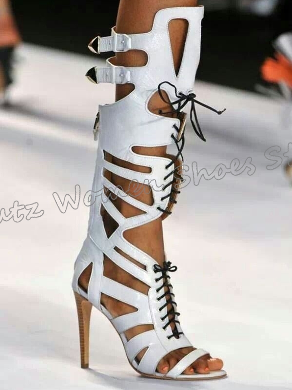 Sneaker Boot Knee High Lace-Up - Knee High Boots Women reseña y precio