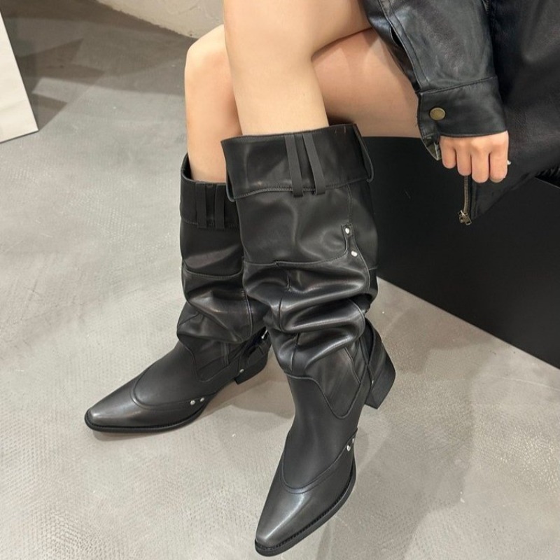 Wrapped Single Boots for Women - Knee High Boots Women reseña y precio