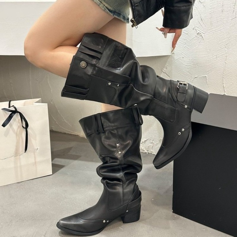 Wrapped Single Boots for Women - Knee High Boots Women reseña y precio