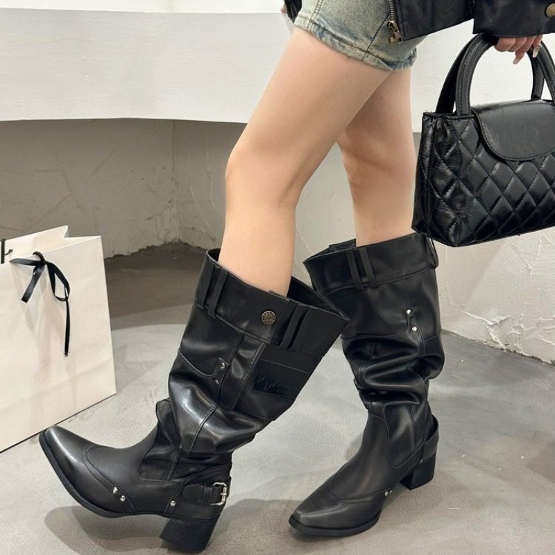 Wrapped Single Boots for Women - Knee High Boots Women reseña y precio