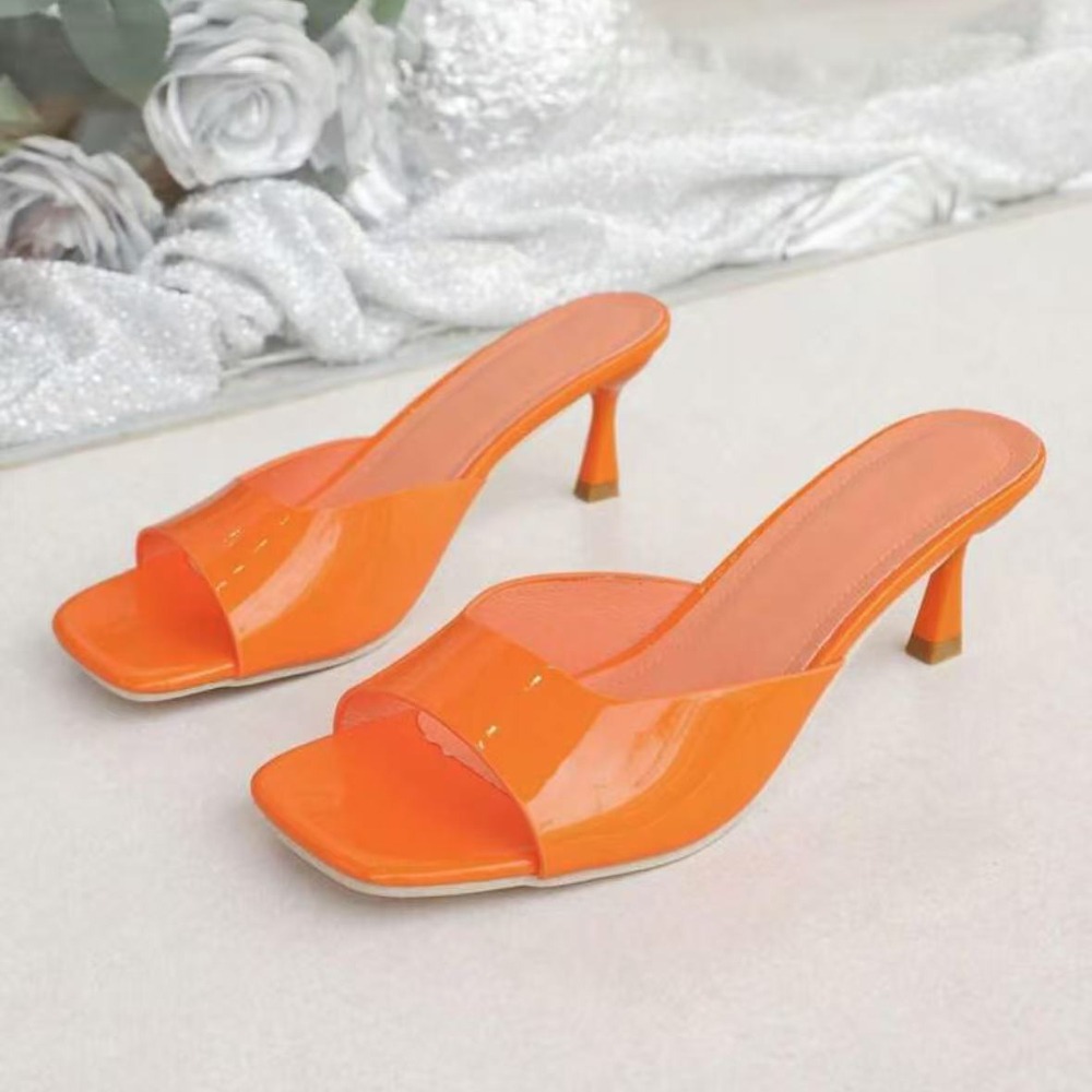 Fashion Fish Mouth Slippers Su - Metallic Heel Sandal reseña y precio
