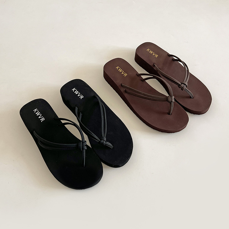 Women Brown Flip Flops Summer  - Women'S Shoes Kitten Heels reseña y precio