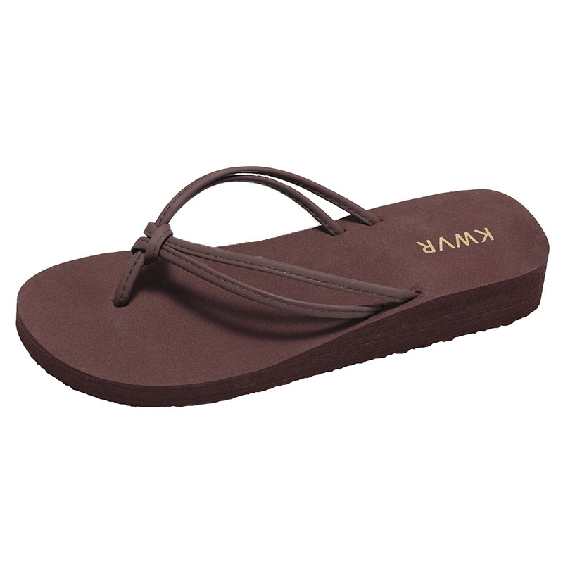 Women Brown Flip Flops Summer  - Women'S Shoes Kitten Heels reseña y precio