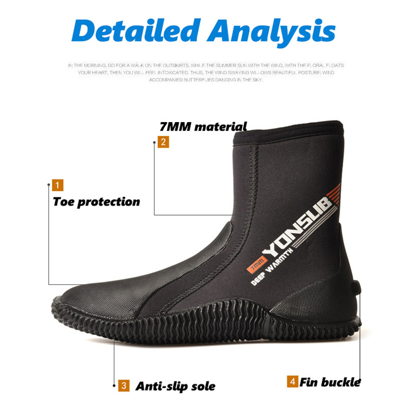 7MM Neoprene Diving Boots High - Women'S Shoes Professional reseña y precio