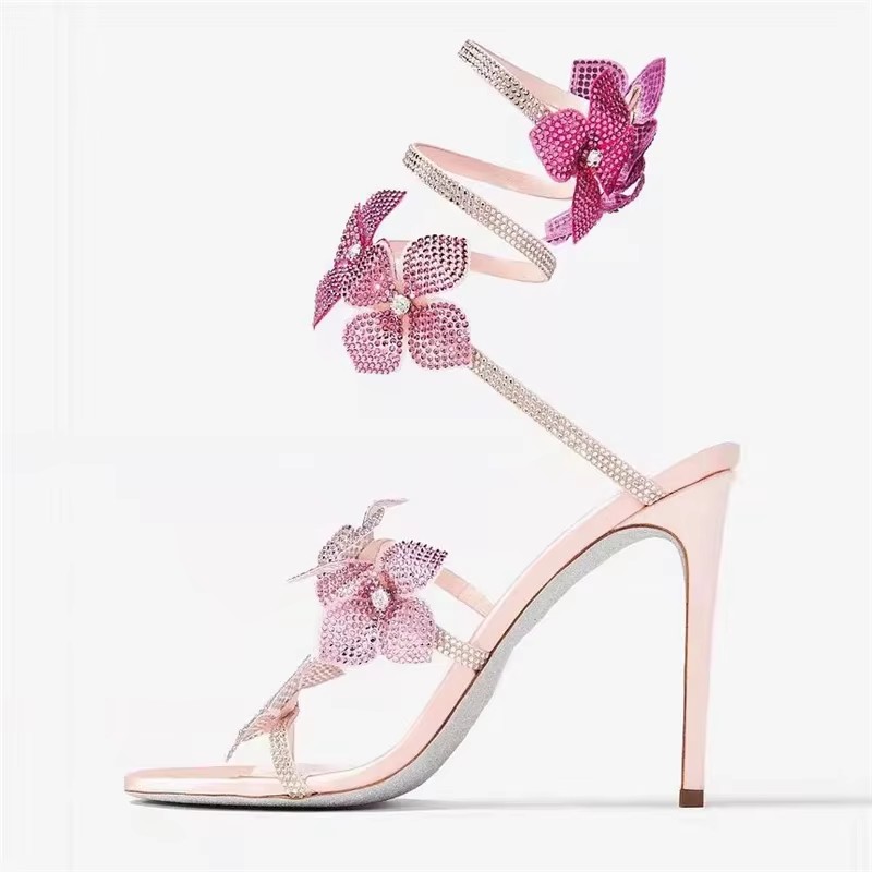 Eilyken Sexy CRYSTAL Flower Th - Metallic Heel Sandal reseña y precio