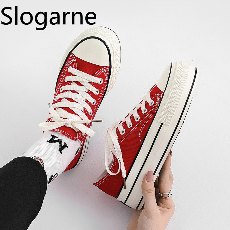 New Students High Sole Canvas  - Women'S Shoes For Wide Feet reseña y precio