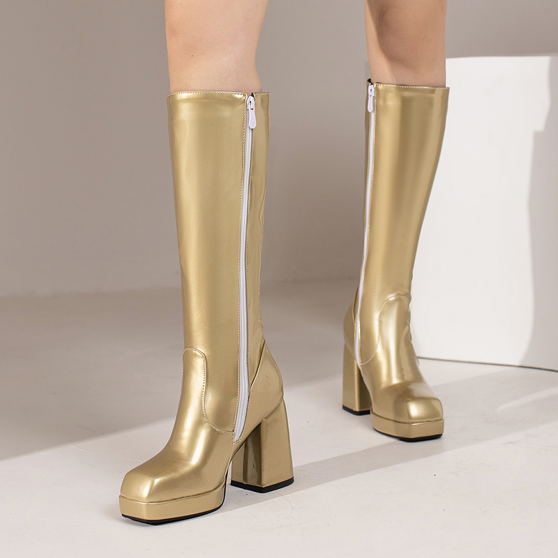 Green Winter Women Platform Kn - Knee High Boots Women reseña y precio