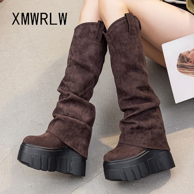 XMWRLW 2025 Autumn Winter Wome - Knee High Boots Women reseña y precio
