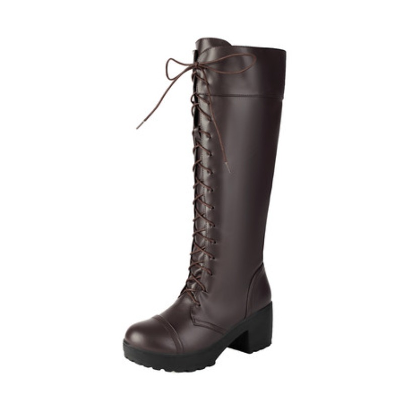 Womens Knee High Lace Up Comba - Knee High Boots Women reseña y precio