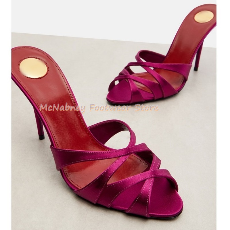 Pointed Stilettos Satin Fabric - Women'S Shoes Clogs reseña y precio